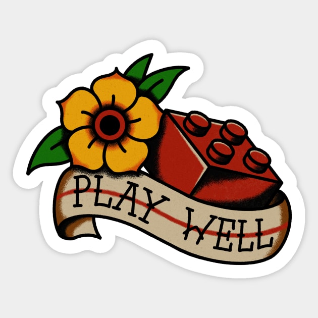 Lego tattoo Sticker by CKiefer_Draws